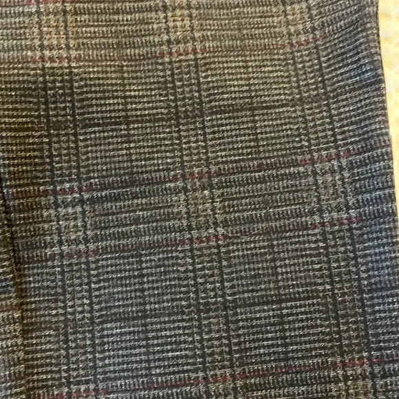 NWT Sanctuary stretch ponte pants in harvest plaid - grey . Small straight leg - Picture 2 of 7